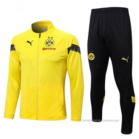 Chandal de Chaqueta del Borussia Dortmund 2022-2023 Amarillo y Negro - Haga un click en la imagen para cerrar