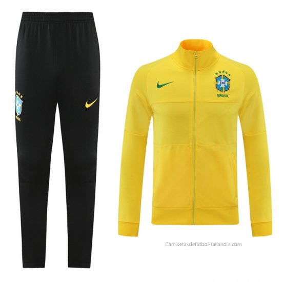Chandal de Chaqueta del Brasil 2021-2022 Amarillo - Haga un click en la imagen para cerrar