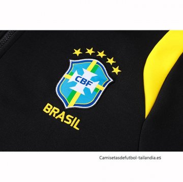 Chandal de Chaqueta del Brasil 2026-2027 Negro Amarillo