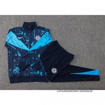 Chandal de Chaqueta del Chelsea 2024-2025 Azul Oscuro