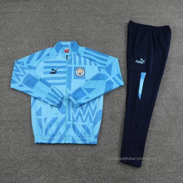 Chandal de Chaqueta del Manchester City 2022-2023 Azul Claro