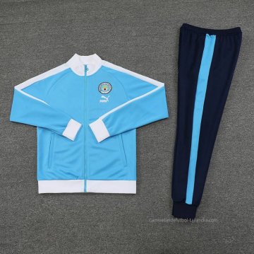 Chandal de Chaqueta del Manchester City 2023-2024 Azul Claro