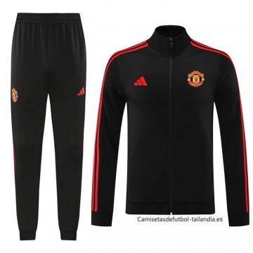 Chandal de Chaqueta del Manchester United 2024-2025 Negro Chandal de Chaqueta del Manchester United 2024-2025 Negro
