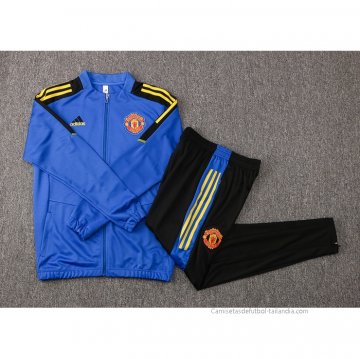 Chandal de Chaqueta del Manchester United 2021-2022 Azul