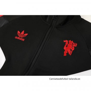 Chandal de Chaqueta del Manchester United Nino 2024-2025 Negro