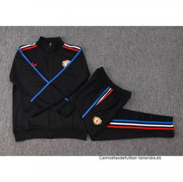 Chandal de Chaqueta del Manchester United Nino 2024-2025 Negro