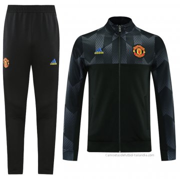 Chandal de Chaqueta del Manchester United Special 2021-2022 Negro Chandal de Chaqueta del Manchester United Special 2021-2022 Negro