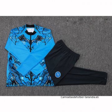 Chandal de Chaqueta del Napoli Nino 2025-2026 Azul