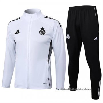 Chandal de Chaqueta del Real Madrid 2025-2026 Blanco Chandal de Chaqueta del Real Madrid 2025-2026 Blanco
