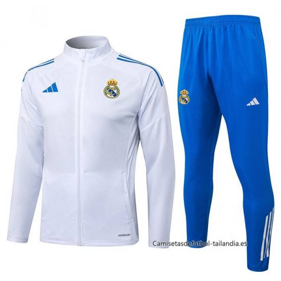 Chandal de Chaqueta del Real Madrid Nino 2025-2026 Blanco - Haga un click en la imagen para cerrar