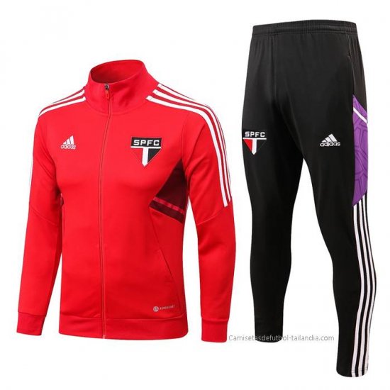 Chandal de Chaqueta del Sao Paulo 2022-2023 Rojo - Haga un click en la imagen para cerrar