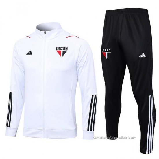 Chandal de Chaqueta del Sao Paulo 2023-2024 Blanco - Haga un click en la imagen para cerrar