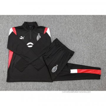 Chandal de Sudadera del AC Milan 2023-2024 Negro