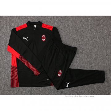 Chandal de Sudadera del AC Milan 2021-2022 Negro