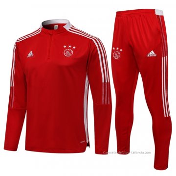 Chandal de Sudadera del Ajax Nino 2021-2022 Rojo Chandal de Sudadera del Ajax Nino 2021-2022 Rojo
