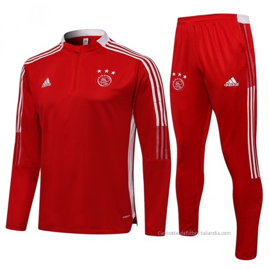 Chandal de Sudadera del Ajax Nino 2021-2022 Rojo - Haga un click en la imagen para cerrar