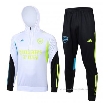 Chandal de Sudadera del Arsenal Nino 2023-2024 Blanco Chandal de Sudadera del Arsenal Nino 2023-2024 Blanco