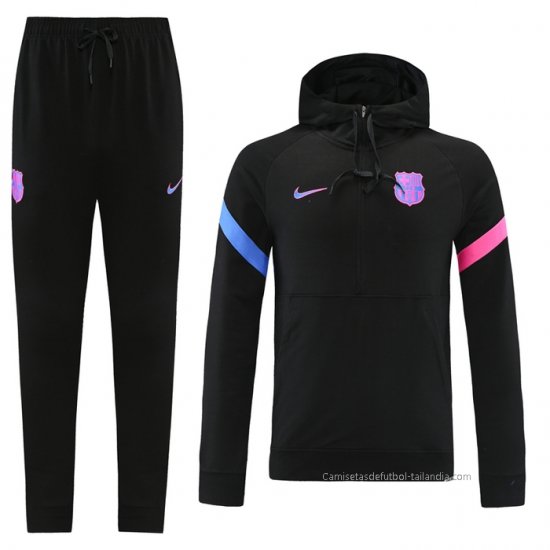 Chandal de Sudadera del Barcelona 2021-2022 Negro - Haga un click en la imagen para cerrar