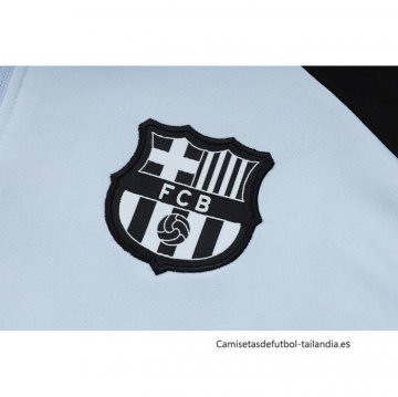 Chandal de Sudadera del Barcelona Nino 2024-2025 Azul Claro
