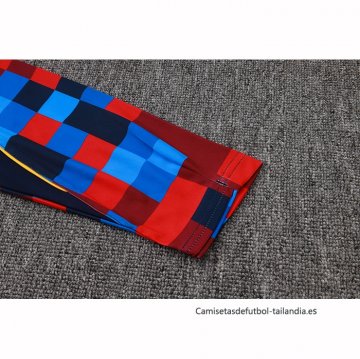 Chandal de Sudadera del Barcelona Nino 2026-2027 Azul Rojo
