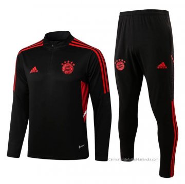 Chandal de Sudadera del Bayern Munich 2022-2023 Negro Chandal de Sudadera del Bayern Munich 2022-2023 Negro