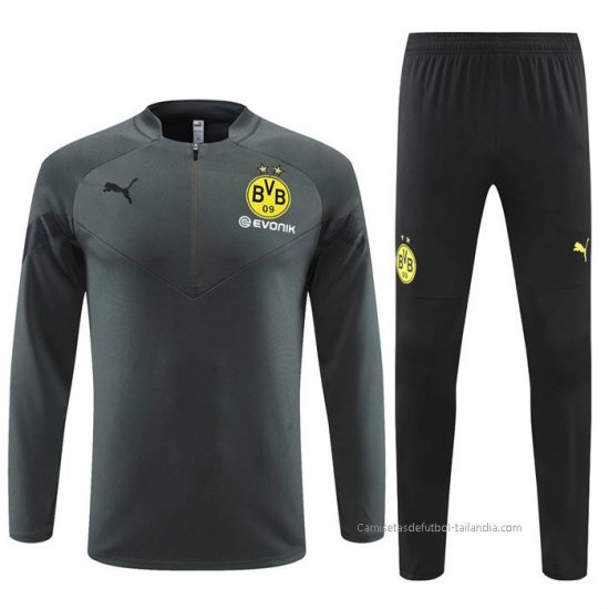 Chandal de Sudadera del Borussia Dortmund 2022-2023 Gris - Haga un click en la imagen para cerrar
