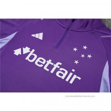 Chandal de Sudadera del Cruzeiro Nino 2023-2024 Purpura