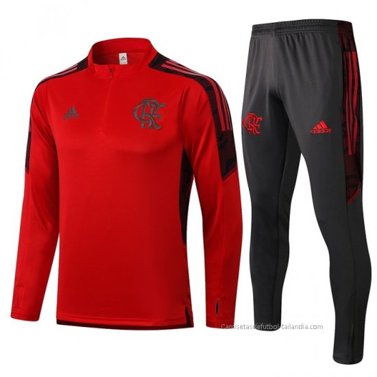Chandal de Sudadera del Flamengo 2021-2022 Rojo - Haga un click en la imagen para cerrar