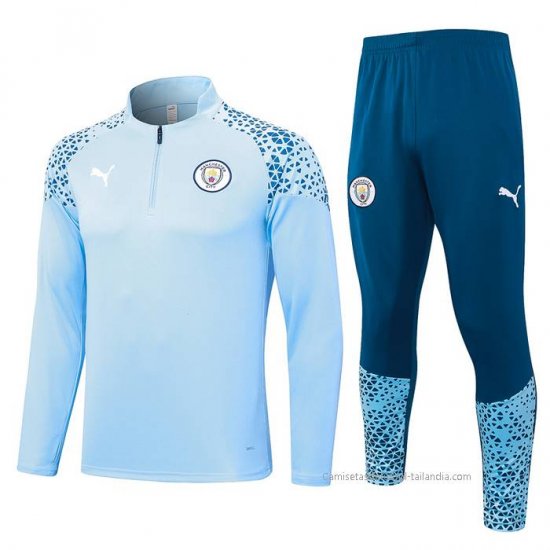 Chandal de Sudadera del Manchester City 2023-2024 Azul - Haga un click en la imagen para cerrar