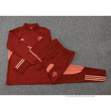 Chandal de Sudadera del Manchester United 2023-2024 Rojo