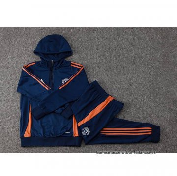 Chandal de Sudadera del Manchester United 2024-2025 Azul