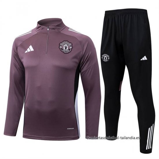 Chandal de Sudadera del Manchester United Nino 2025-2026 Purpura - Haga un click en la imagen para cerrar
