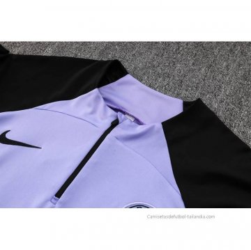 Chandal de Sudadera del Paris Saint-Germain 2023-2024 Violeta Claro
