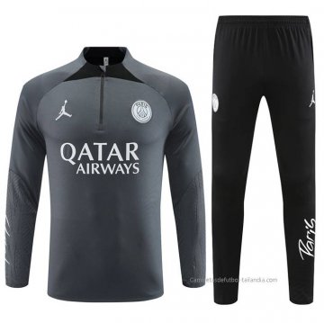 Chandal de Sudadera del Paris Saint-Germain Jordan 2023-2024 Gris Chandal de Sudadera del Paris Saint-Germain Jordan 2023-2024 Gris
