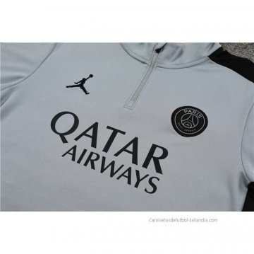 Chandal de Sudadera del Paris Saint-Germain Jordan Nino 2023-2024 Gris