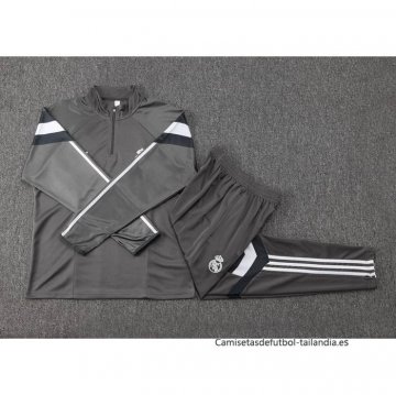 Chandal de Sudadera del Real Madrid 2024-2025 Gris