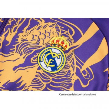Chandal de Sudadera del Real Madrid Dragon 2024-2025 Purpura
