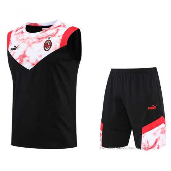 Chandal del AC Milan Sin Mangas 2022-2023 Negro - Haga un click en la imagen para cerrar