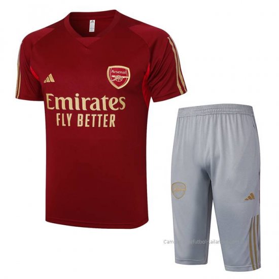 Chandal del Arsenal Manga Corta 2023-2024 Rojo - Pantalon Corto - Haga un click en la imagen para cerrar