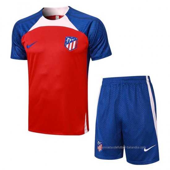 Chandal del Atletico Madrid Manga Corta 2023-2024 Rojo - Pantalon Corto - Haga un click en la imagen para cerrar