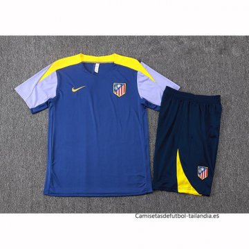 Chandal del Atletico Madrid Manga Corta 2025-2026 Azul - Pantalon Corto