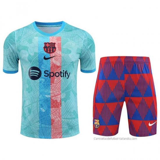Chandal del Barcelona Manga Corta 2023-2024 Azul - Pantalon Corto - Haga un click en la imagen para cerrar