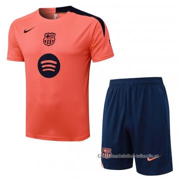 Chandal del Barcelona Manga Corta 2025-2026 Naranja - Pantalon Corto