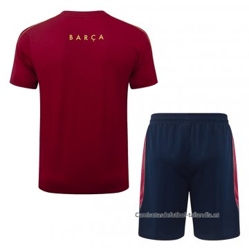 Chandal del Barcelona Manga Corta 2026-2027 Rojo - Pantalon Corto