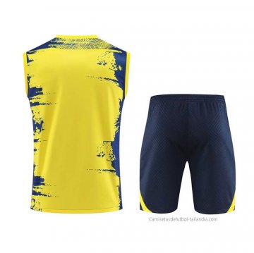 Chandal del Barcelona Sin Mangas 2023-2024 Amarillo y Azul