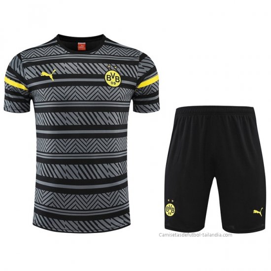 Chandal del Borussia Dortmund Manga Corta 2022-2023 Gris - Pantalon Corto - Haga un click en la imagen para cerrar