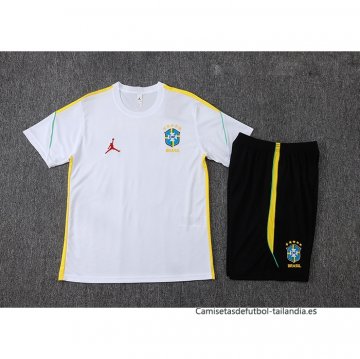 Chandal del Brasil Manga Corta 2026-2027 Blanco - Pantalon Corto