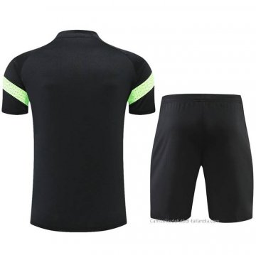 Chandal del Manchester City Manga Corta 2022-2023 Negro - Pantalon Corto