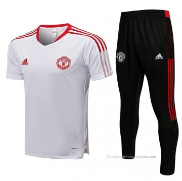 Chandal del Manchester United Manga Corta 2021-2022 Blanco Chandal del Manchester United Manga Corta 2021-2022 Blanco