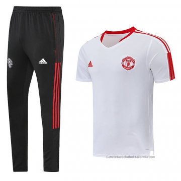 Chandal del Manchester United Manga Corta 2023-2024 Blanco
